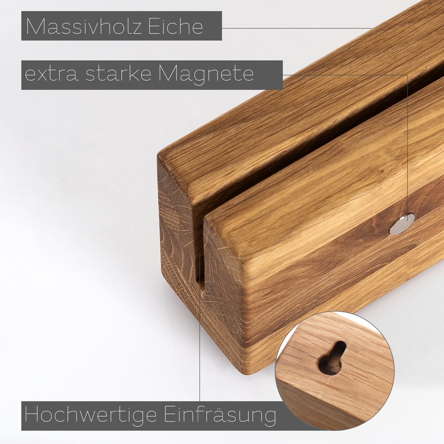 AE Günther® Schlüsselbrett Holz mit Ablage - Schlüsselboard - Schlüsselhalter Key Organizer Wand Aufbewahrung Wall (Mit Magnet)
