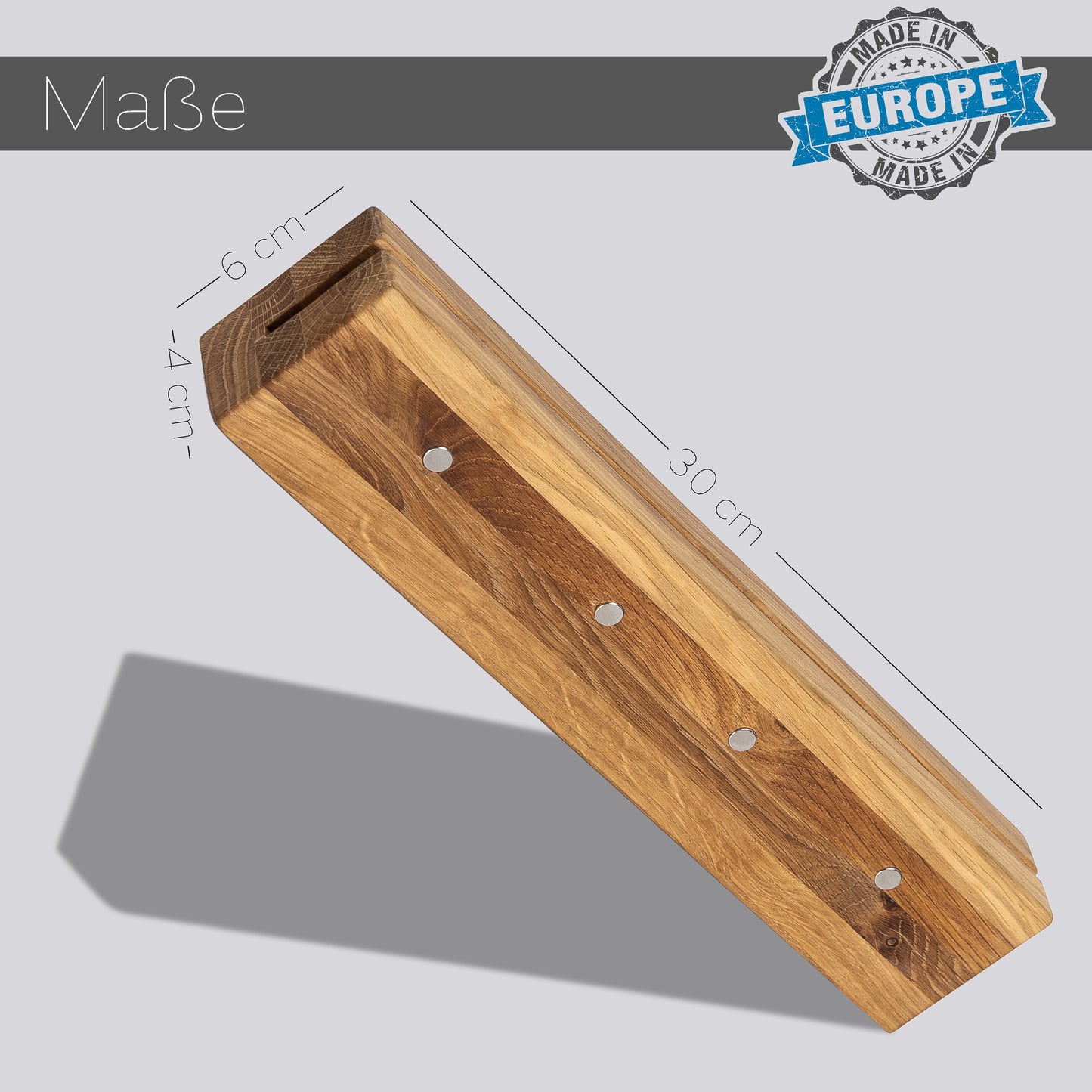 AE Günther® Schlüsselbrett Holz mit Ablage - Schlüsselboard - Schlüsselhalter Key Organizer Wand Aufbewahrung Wall (Mit Magnet)