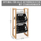 AE Günther® Getränkekistenregal Kistenregal Holz Getränkekistenhalter für 3 Wasserkisten Getränkeregal Getränkekisten Ständer MASSIVHOLZ (3 Kisten)