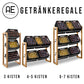 AE Günther® Getränkekistenregal Kistenregal Holz Getränkekistenhalter für 3 Wasserkisten Getränkeregal Getränkekisten Ständer MASSIVHOLZ (3 Kisten)