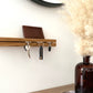 AE Günther® Schlüsselbrett Holz mit Ablage - Schlüsselboard - Schlüsselhalter Key Organizer Wand Aufbewahrung Wall (Ohne Magnet)