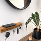 AE Günther® Schlüsselbrett Holz mit Ablage - Schlüsselboard - Schlüsselhalter Key Organizer Wand Aufbewahrung Wall (Ohne Magnet)