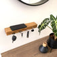 AE Günther® Schlüsselbrett Holz mit Ablage - Schlüsselboard - Schlüsselhalter Key Organizer Wand Aufbewahrung Wall (Ohne Magnet)