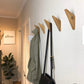 5er Set Wandhaken Holz Eiche Garderobenhaken Vintage Holzhaken Kleiderhaken Wand Huthaken
