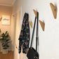 5er Set Wandhaken Holz Eiche Garderobenhaken Vintage Holzhaken Kleiderhaken Wand Huthaken