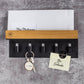 AE GÜNTHER® Schlüsselbrett Holz - Schlüsselhalter Schwarz Stahl - Schlüsselboard Eiche - Schlüssel organizer mit Ablage - Schlüsselanhänger - Schlüsselkasten -Wandorganizer - Schlüsselleiste (Schwarz)